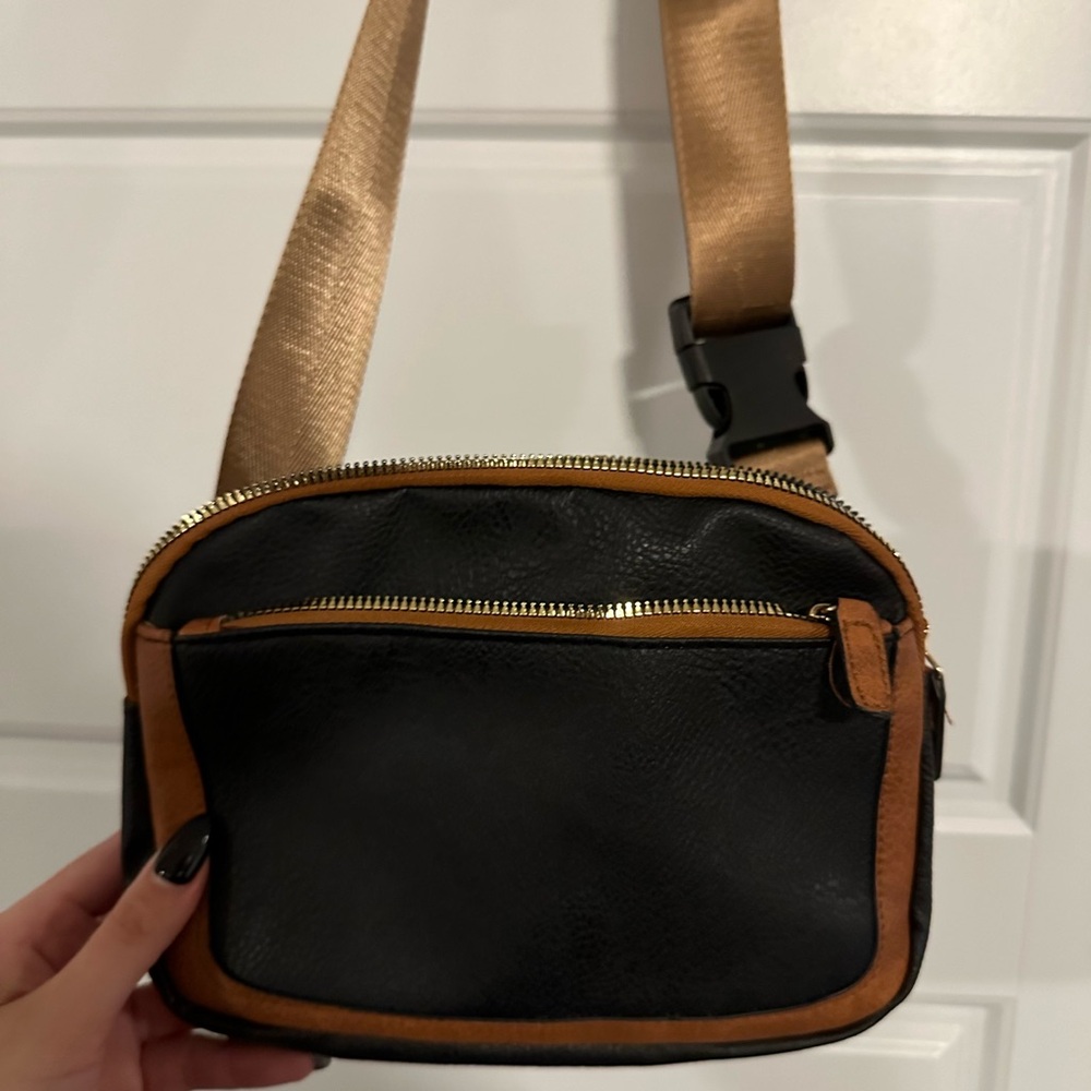 Mini Black And Brown Crossbody Bag